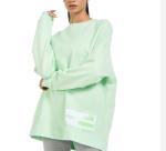 100% Cotton Round Neck Long Sleeve Sportswear Oversized Sweatshirt For Women