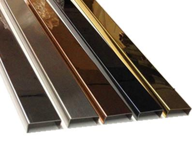 Buy cheap Stainless steel profiled edging strip processing ,rose gold stainless steel U-shaped groov from wholesalers