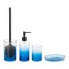 Buy cheap Ombre Blue Glass Modern Bath Accessories With Round Shape Glass Lotion Dispenser Bottle Luxury Bath Accessories Bowl Brush from wholesalers