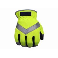 Buy cheap Fluorescent Flexible Safety Traffic Safety Gloves Reflective Material For Adult product