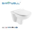 Fashionable Wall Hung Wc Toilet White Color Self Clean European Style