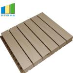 Eco - Friendly Wooden Grooved Noise Reduction Wall Panels For Home Decorative
