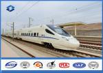 Steel Q420 Material High Speed Train Galvanized Steel Pole , Round Metal Pole
