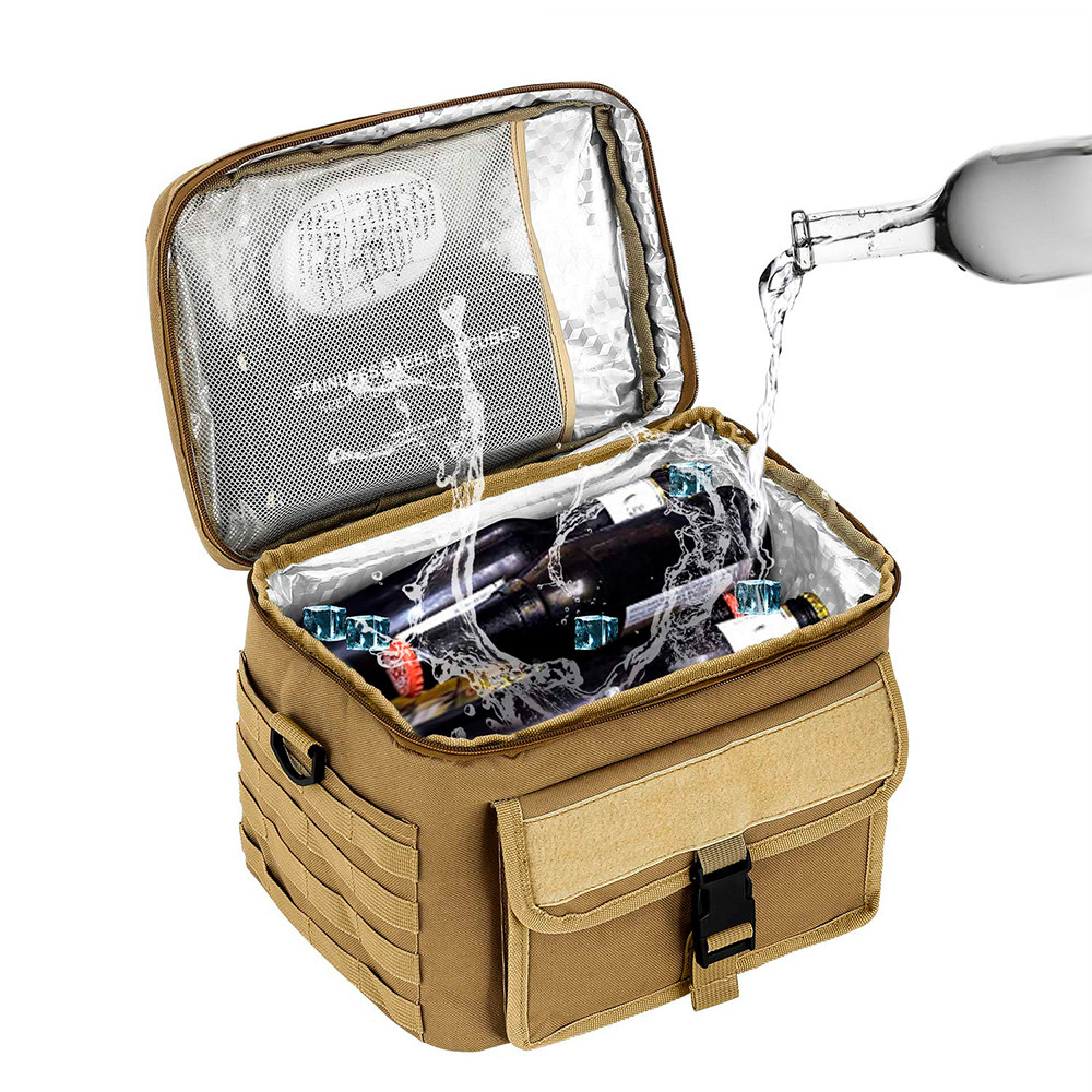 Men Nylon Thermal Cooler Tote With Adjustable Strap
