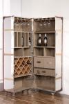 classical America style antique aluminium drinks cabinet