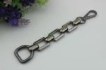 Popular luxury handbag hardware 10 mm width gold zinc alloy decorative metal