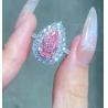Buy cheap Synthetic Lab Created Pear Diamond Pendant Necklace 3.46ct VS1 Pink Color from wholesalers