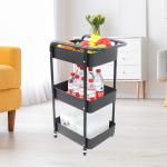 Bathroom Organizer Universal Wheel Metal Rolling Storage Cart For Kitchen