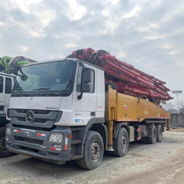 2018 Remote Controlled Diesel Concrete Pump Truck Parts In White Yellow And Red