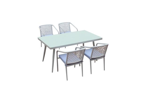 Buy cheap 5-piece Outdoor Table Chairs Set Garden Rattan Dining Furniture from wholesalers