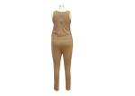 Comfortable Women'S Long Pant Romper , Jersey Casual Sleeveless Jumpsuit Round