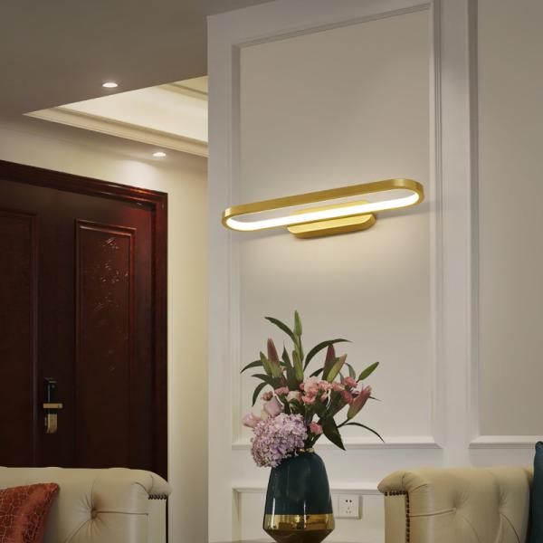 Buy cheap LED Wall Lamp Bedroom Bedside Lights Living room Golden Brass minimalist wall lamp（WH-OR-128) from wholesalers