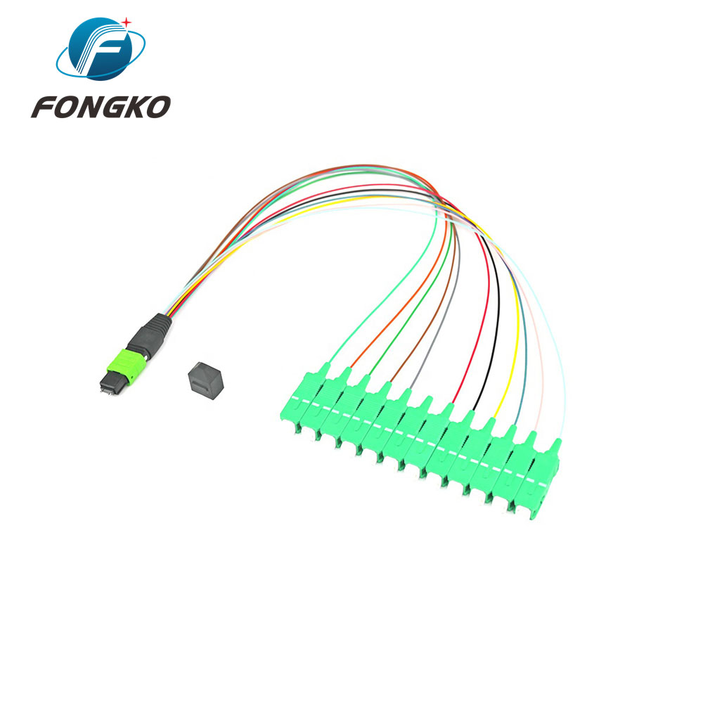 24 Fiber MTP MPO Patch Cable Male Fanout Single Mode Jumpers 0.5m