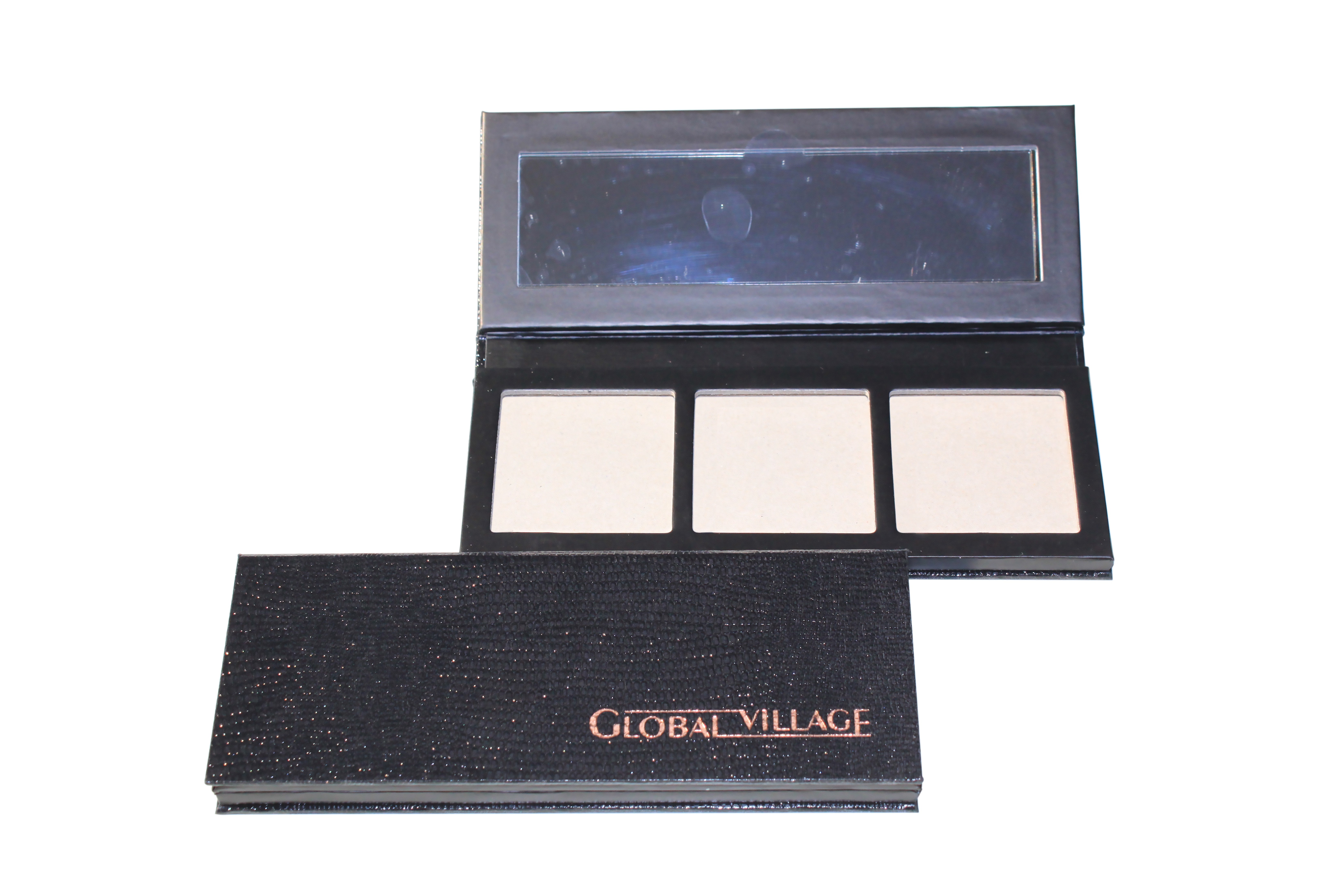 Snake Pattern Empty Blush Bronzer Highlighter Palette With Hot Stamping Logo