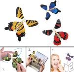 Wind Up Magic Flying Butterfly Toys Great Surprise Card For Kids 4.5*3.9 Inch