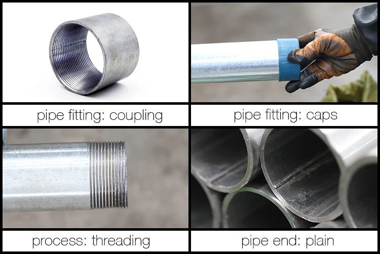 Sch160 Galvanized Iron Pipe ERW Black Steel Pipe A53 A106 A333