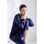 Breathable Womens Silky Pyjamas Sleepwear Ladies Silk Nightwear 70cm Length