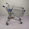 Buy cheap European Style 125L Supermarket Metal Shopping Trolley Anti Theft With 4" PU Wheels from wholesalers