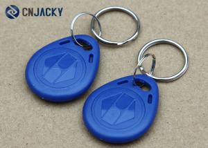 China Custom Access Control 13.56Mhz RFID Key Fob Tags ABS NFC Blank In Blue Color on sale