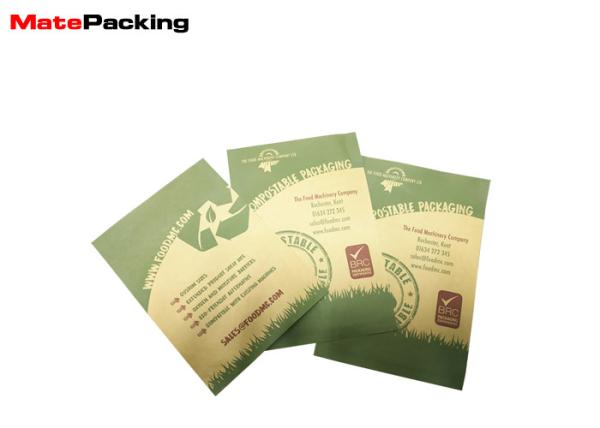 Buy cheap PLA Material 100% Food Safe Brown Paper Bags Biodegradable Customized Thickness from wholesalers