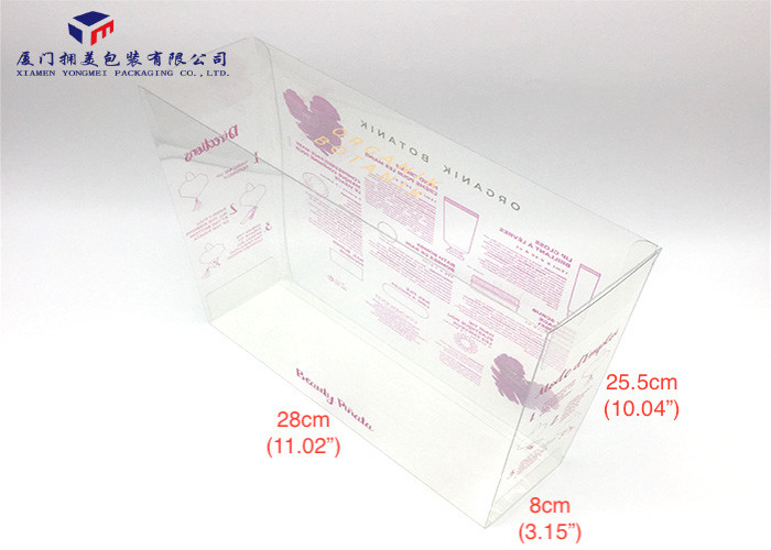 Light Weight Plastic Retail Boxes , Clear Plastic Gift Boxes Gold Hot Stamping