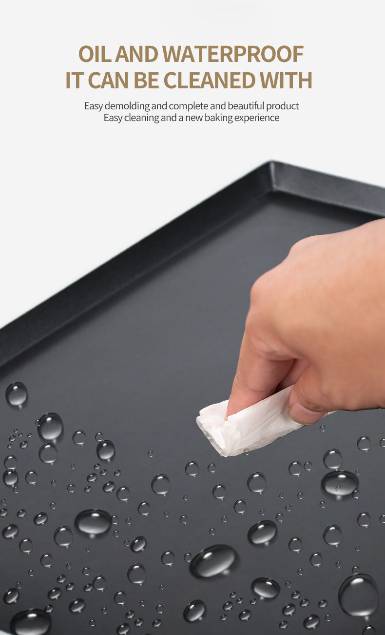Cornered Edge Baking Tray for Perfect Bakes Bakeware Rectangular Bakery Pan