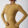 Buy cheap Nude Feeling Thumb Cuff Design Jogging Wear Women′s Jacket Yoga Workout Top Full Zip Slim Fit Training Wear Tracksuits from wholesalers