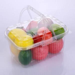 Buy cheap Strawberries Picking Basket Disposable Plastic Blister Transparent Fruit Handheld Packaging Box Fruit Packaging Handheld Box Cover from wholesalers
