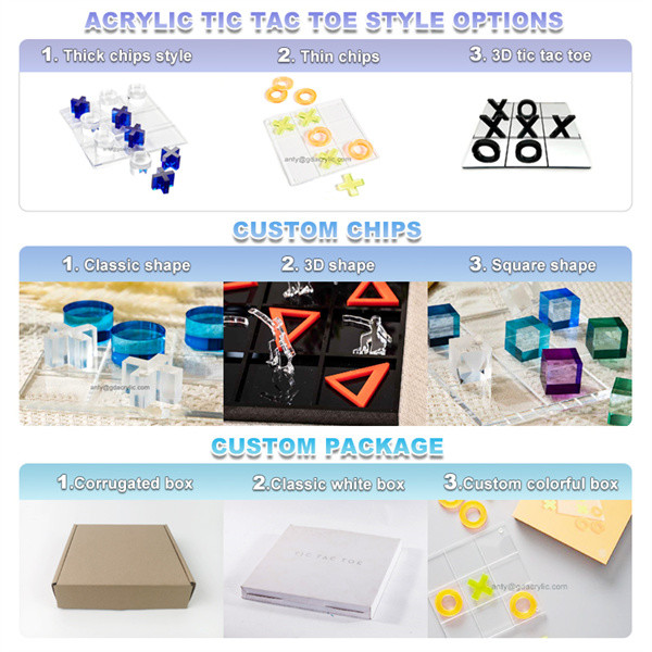 Colorful Mini Game Tic Tac Toe for Kids and Adults Coffee Table