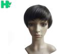 Ladies Natural Looking Human Hair Wigs Loose Wave Natural Hairline