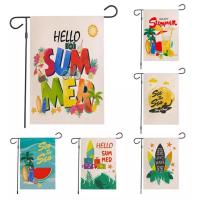Buy cheap 100D Polyester Decorative Custom Garden Flags 30x45cm Seasonal Garden Flag Set product