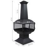 Outdoor Patio Backyard Garden Camping Heavy Duty Steel Wood Burning Firepit with