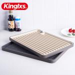 Double Sided Sharpen Block Black Plastic Chopping Board Set