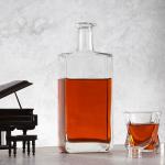 Screen Printing Glass Liquor Bottle For Nordic Rum Whisky Vodka