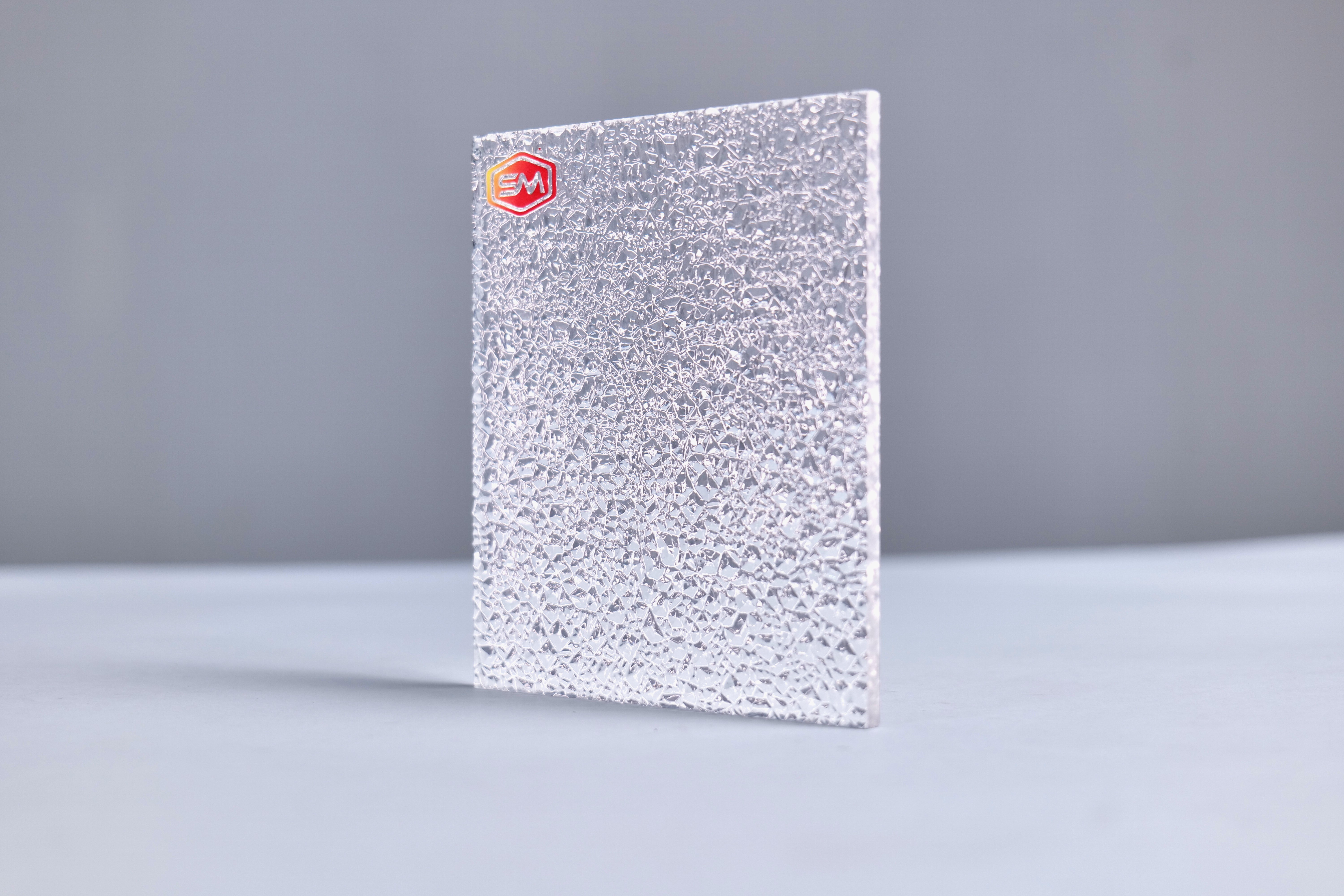 Good Quality 2mm 3mm Cracked Ice Glare Gloss Textured Acrylic Sheet Perspex