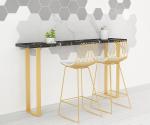 Metal Frame Nordic Marble Bar Height Table
