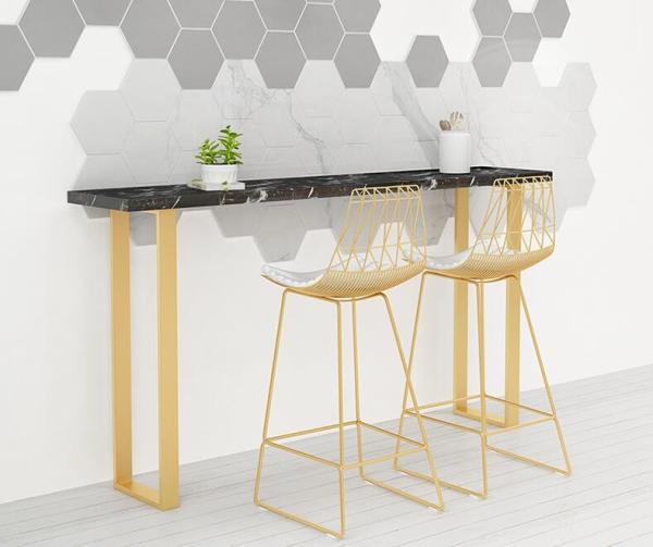 Buy cheap Metal Frame Nordic Marble Bar Height Table from wholesalers