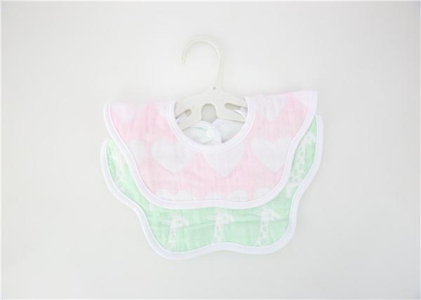 Buy cheap 2pk Jacquard Milk Feeding Bibs , Wipeable Baby Boy Dribble Bibs High Wter Asorption from wholesalers