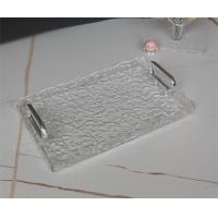 Buy cheap Stylish Clear Stone Finish Acrylic Tray Plexiglass Serving Tray Modern Style product