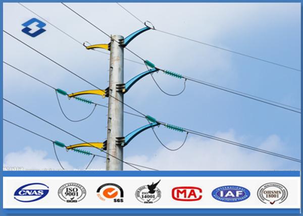 Buy cheap 132KV BS EN 1011-2 Welding Galvanized Steel Tubular Transmission Poles from wholesalers