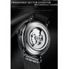 Buy cheap KINYUED J069 skeleton luxury leather waterproof quartz oem brand hands wristwatches custom logo wrist mens watch montre from wholesalers