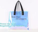 Reflective laser PU leather bag, Iridescent Tote, Fashion Holographic Handbag,
