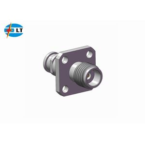 Buy cheap Female 2.4mm RF Connector 4 Holes Flange Mount MMW Cable Connector product