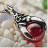 Buy cheap Vintage Thailand Sterling Silver Dragon Claw Garnet Pendant Necklace for Men for Women(N6030810) from wholesalers