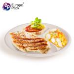 Eco friendly 9 inch biodegradable corn starch 3 compartments picnic plate