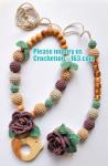 baby name pacifier holder, wood bead pacifier clip , baby shower gift, dummy