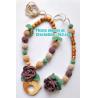 Buy cheap Baby sling necklace, baby bracelet, crochet bracelet, teething bracelet, crochet long funky beaded necklace from wholesalers