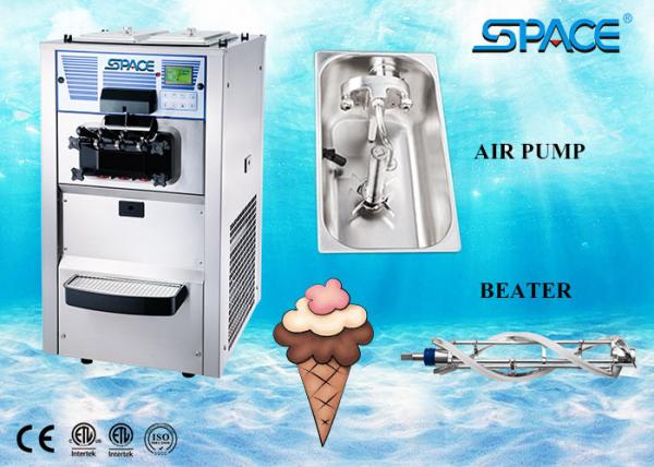 Floor Type Small Commercial Soft Serve Ice Cream Machine 3 Flavors 25 Liters