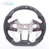 Buy cheap Honda Led Red Stripe Forged Carbon Steering Wheel Black Leather Perforated from wholesalers