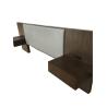 Buy cheap Walnut wood veneer with upholstery king size headboard with night stand of hotel bedroom furniture,hospitality casegoods from wholesalers